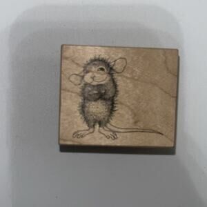 House Mouse Wood & Rubber Stamp 1999 339 “Muzzy”